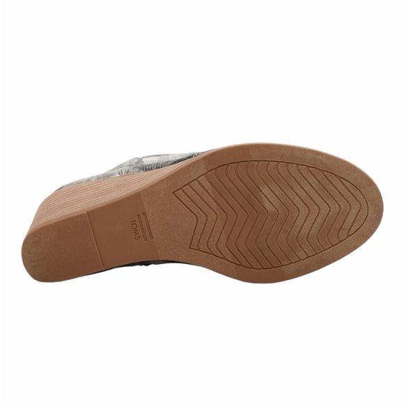 TOMS Clare Booties Wool Plaid Size 8 Ankle Wedge Boots - Picture 3 of 7